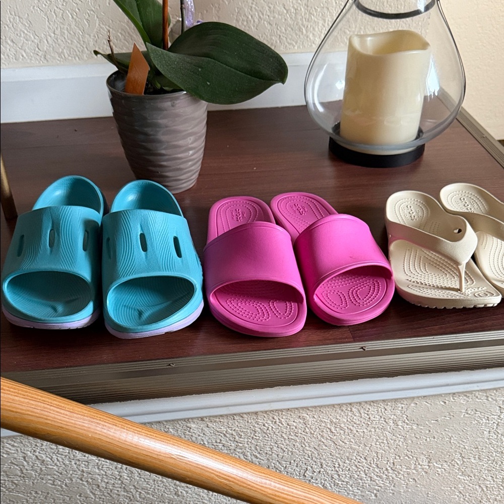 Colorful Slide Sandals Set